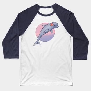 Cute Dolphin Baseball T-Shirt